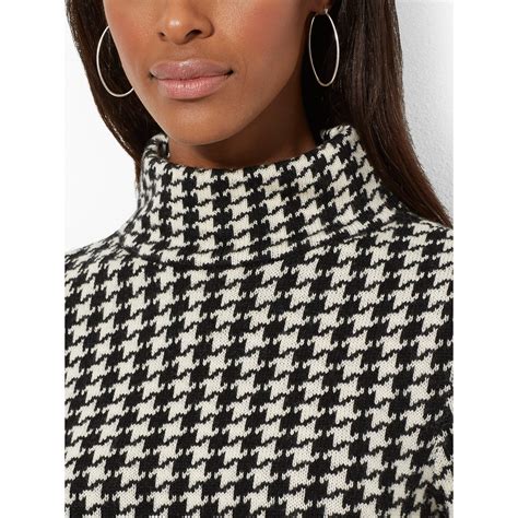 houndstooth turtleneck women